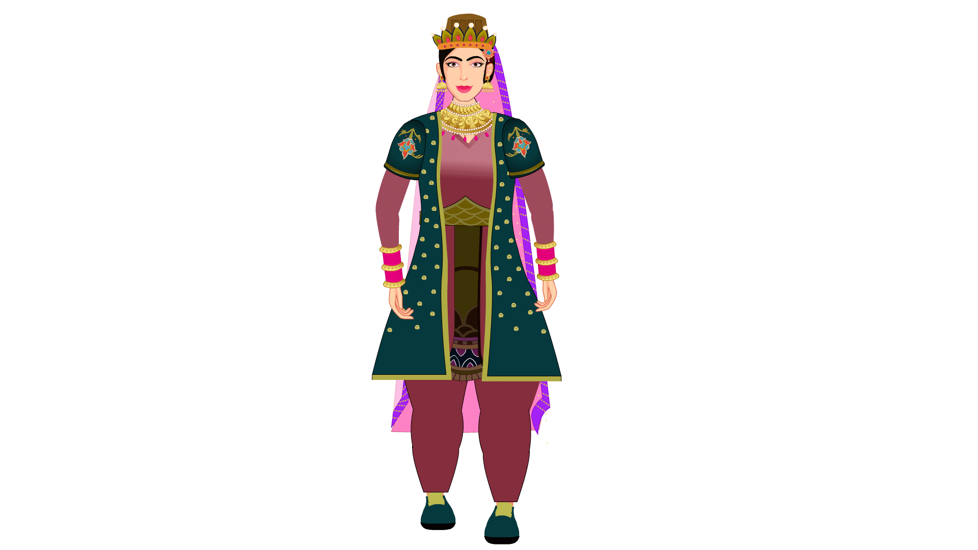 Nur Jahan 2D Character (RANI001) - Image 3