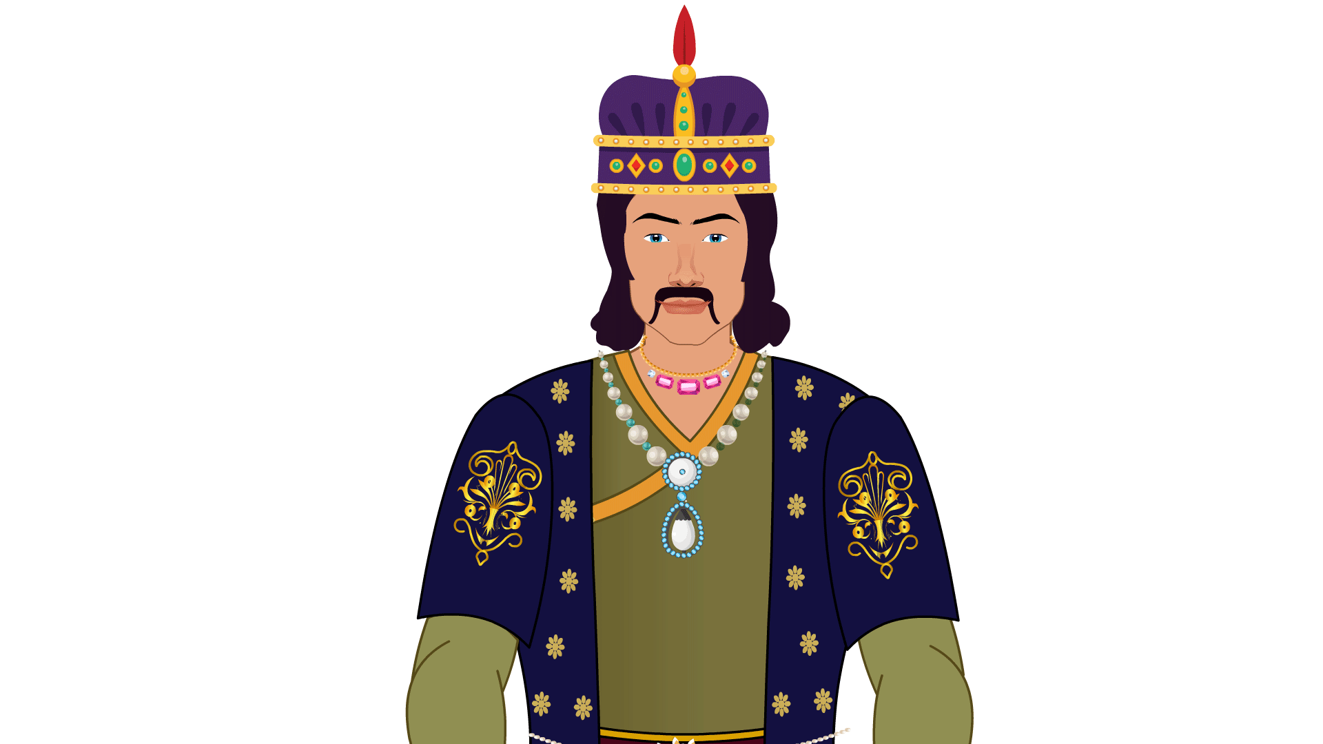 Mughal Emperor Jahangir Front View (RAJ003) - Image 2